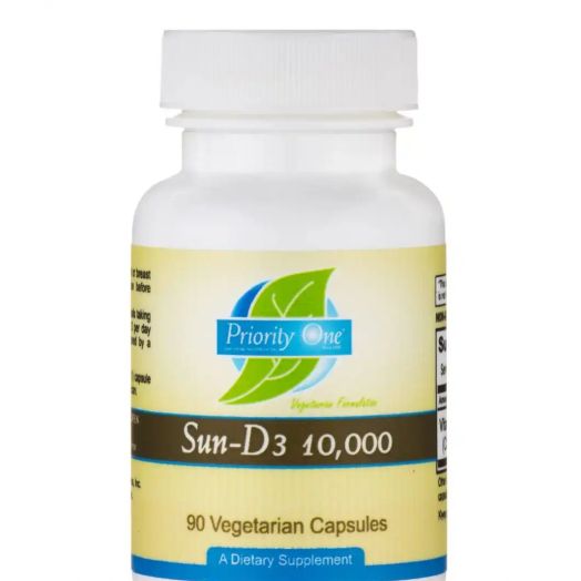 Priority One Sun-D3 10,000 IU - 90 Vegetarian Capsules