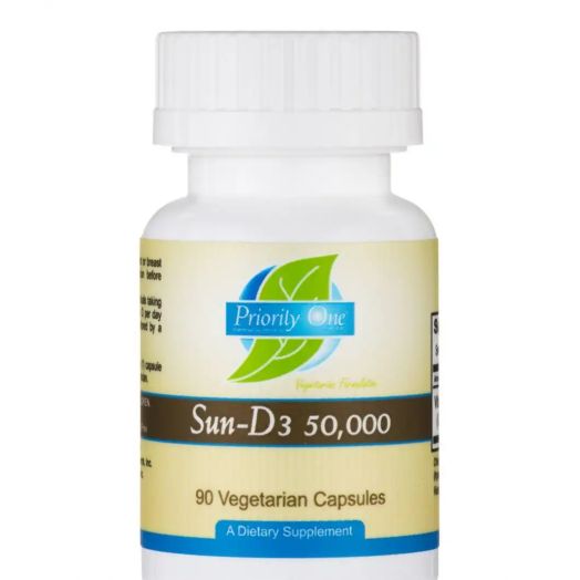 Priority One Sun-D3 50,000 IU - 90 Vegetarian Capsules