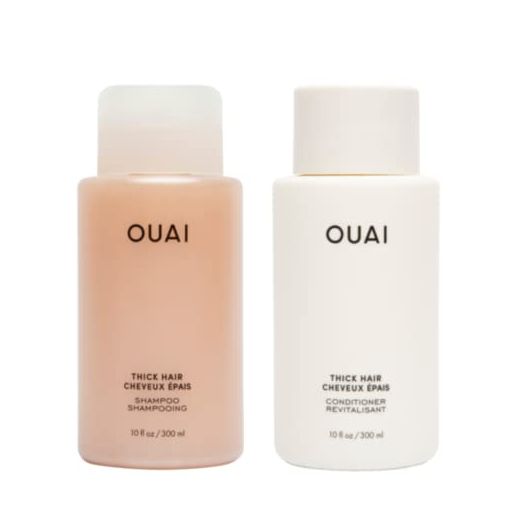 OUAI Thick Shampoo + Conditioner Set. Free from Sulfates. 10 oz Each.