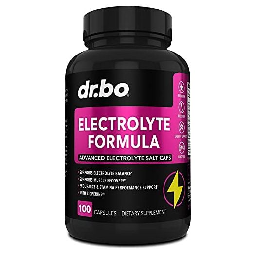 Electrolyte Pills Supplement Salt Tablets - Electrolytes Capsules with Potassium, Magnesium, Sodium, Chloride, Calcium Replacement for Keto, Cramps & Rehydration Salts Supplements - 100 Hydration Caps