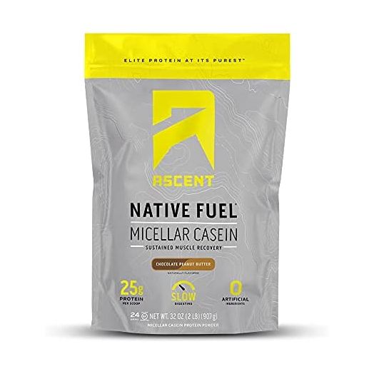 Ascent Native Fuel Casein Protein Powder, 25g Micellar Casein