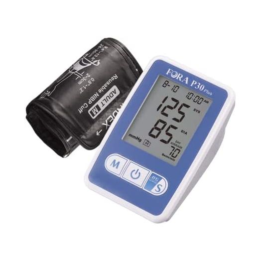 FORA P30 Plus Medical Grade Arm Blood Pressure Monitor, Made in Taiwan, IRB & Smart Averaging Technology. Adjustable Cuff that Fits Arms 9.4-16.9 inches (24-43 cm) in circumference.