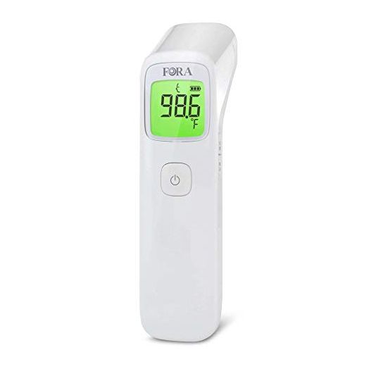 FORA IR42 Medical Grade Non-Contact Forehead Thermometer, Made in Taiwan. Fever Indicator for Baby and Adults. No Contact with LCD Display for Medical Offices, Hospitals