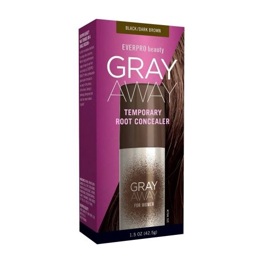 Everpro Beauty Gray Away for Women Temporary Root Concealer, Black/Dark Brown, 1.5 oz