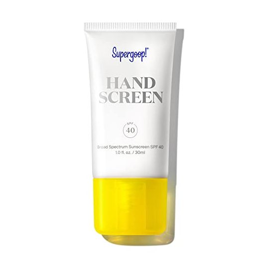 Supergoop! Handscreen SPF 40, 1 fl oz - Preventative, SPF Hand Cream For Dry Cracked Hands - Fast-Absorbing, Clean ingredients, Non-Greasy Formula - With Sea Buckthorn, Antioxidants & Natural Oils