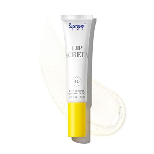 Supergoop! Lipscreen SPF 40, 0.34 fl oz - Reef-Friendly, Water-Resistant Clear Lip Gloss - Broad Spectrum SPF Lip Balm with Grape Seed Extract, Sunflower Seed Oil & Kelp Extract - Non-Sticky Formula