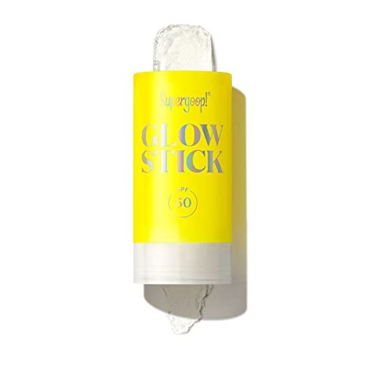 Supergoop! Glow Stick, 0.70 oz - SPF 50 PA++++ Dry Oil Sunscreen Stick for Face & Body - Brightens & Hydrates for a Healthy Glow - Mess-Free, Travel-Friendly SPF