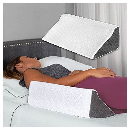 Klbs Side Wedge Pillow for Sleeping | Back Pillow Wedge Stylish Jacquard Cover | Bed Wedge Pillow for Side Sleepers | Wedge Pillows for After Surgery, Pillows for Side Sleeper | Pregnancy Wedge