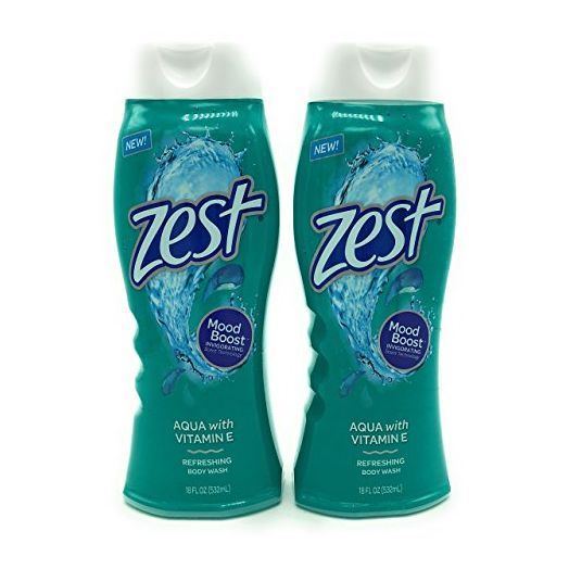 Zest Body Wash, Aqua, 18 Ounce, 2 Pack