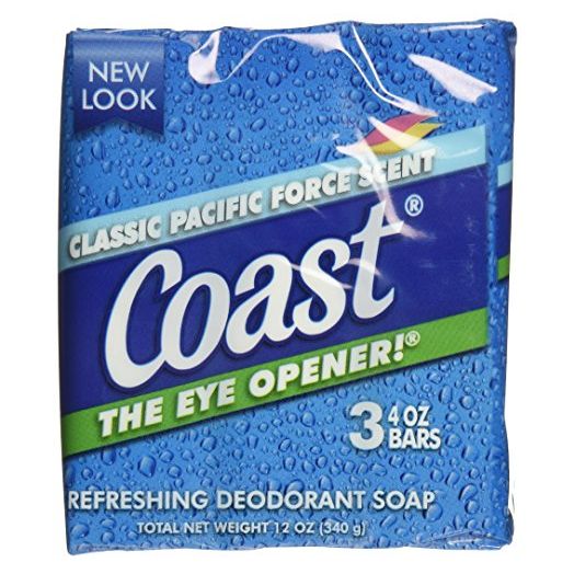 Coast Bath Bars Original Blue 3 Bar Soap, 12 oz