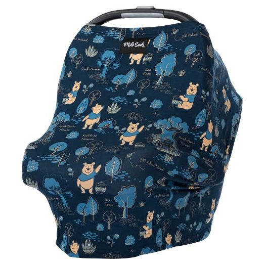 Milk Snob Original Disney 5-in-1 Cover, Winnie The Pooh, Added Privacy for Breastfeeding, Baby Car Seat, Carrier, Stroller, High Chair, Shopping Cart, Lounger Canopy - Newborn Essentials, Nursing Top