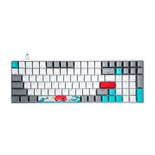 SKYLOONG SK96 Wired Optical-Mechanical Keyboard, Dynamic RGB Effect, Compact 100 Keys, Full Keys NKRO Programmable, Doubleshot PBT Keycaps, Hot-swappable Gateron Optical Red Switches