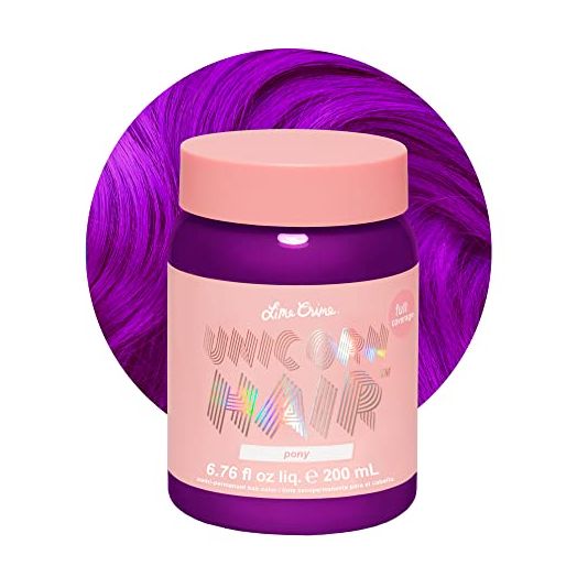 Lime Crime Full Coverage Unicorn Hair Dye, Pony, Damage-Free Semi-Permanent Hair Color Conditions & Moisturizes