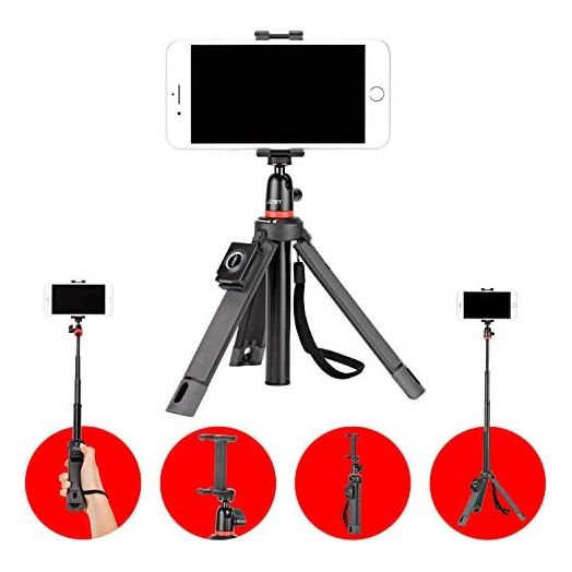 JOBY JB01550-BWW TelePod Mobile Tripod for Smartphone and Camera - Bluetooth Remote, Monopod, Selfie Stick, Vlogging, iPhone, Mirrorless, 360, Action Camera, Lights