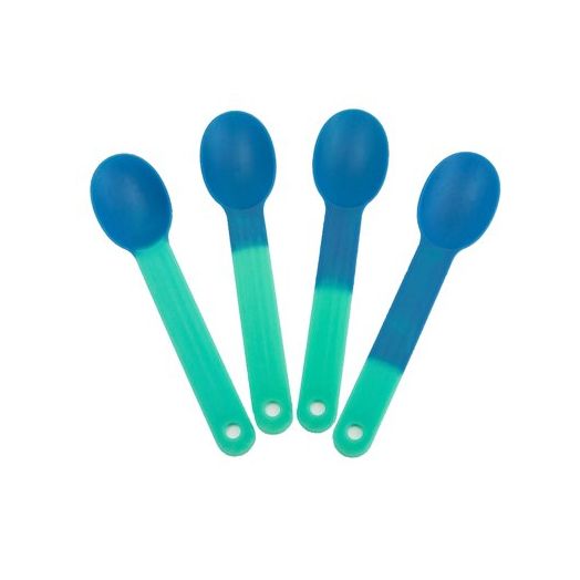 Frozen Dessert Supplies - XL Crazy Color Changing Spoons, Magically Changes From Green To Blue When Cold, Extra Durable Birthday Party Spoons! 25 Count