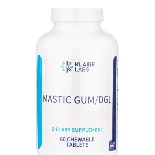 Klaire Labs Mastic Gum/DGL - 60 Chewable Tablets