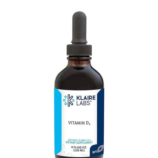 Klaire Labs Vitamin D3 Liquid 5,000 IU - 4 fl. oz (120 ml)