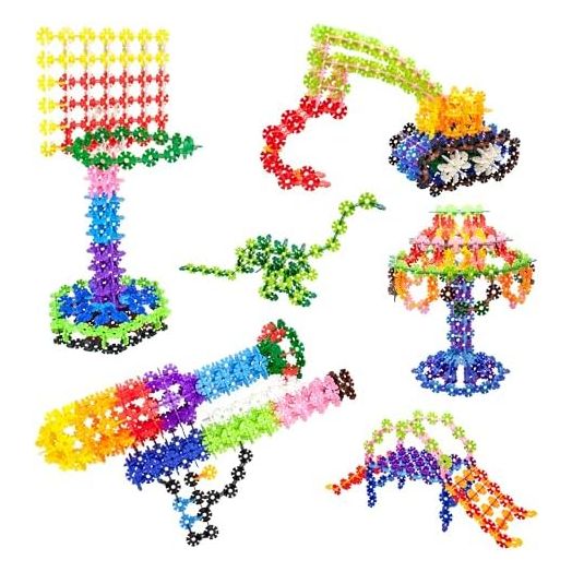 PicassoTiles 550 Piece Building Chips Interlocking Construction Toys Creative Disc Block Toy Kit 3D Stacking Puzzle STEM Learning Early Education for Preschool Montessori Kids Boys Girls Age 3 PTF55