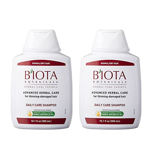 B'IOTA Botanicals Herbal Care Experts Daily Care Shampoo For Normal/Dry Thinning Hair 10.1 oz (Pack of 2)