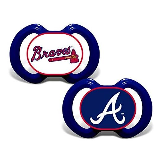 Baby Fanatic Atlanta Braves Pacifier 2-Pack, Multi, One Size (ATB2000)