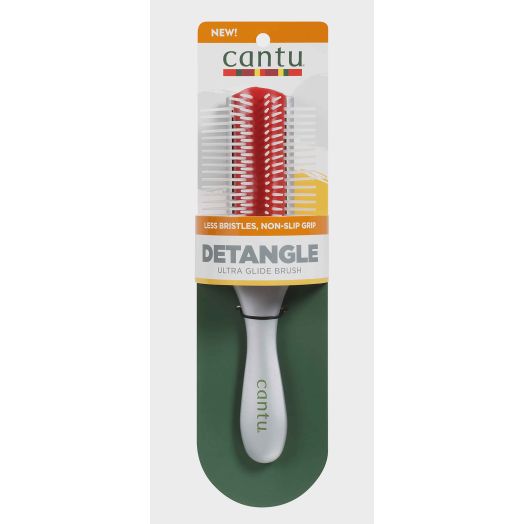 Cantu Ultra Glide Detangling Brush for Thick and Curly Hair, White