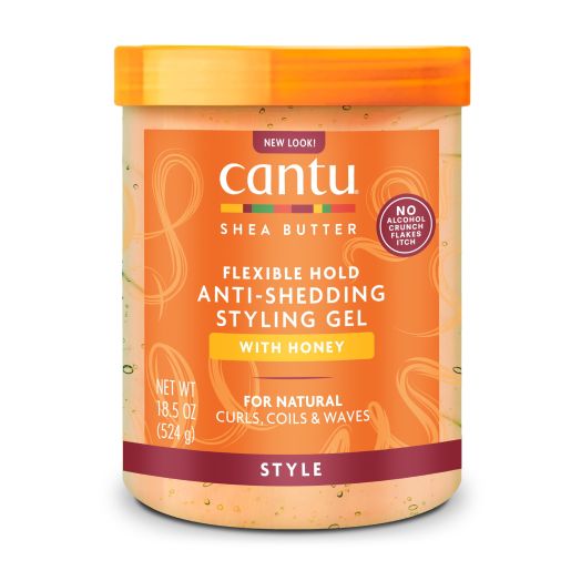 Cantu Anti Shedding Styling Gel for Natural Hair, Maximum Hold with Honey, 18.5 oz