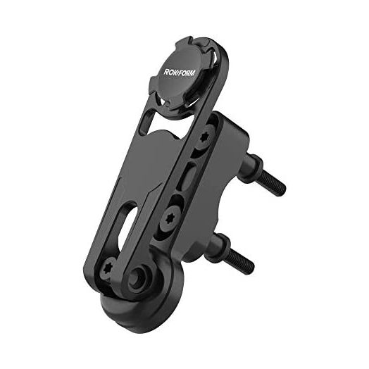 Rokform - Motorcycle Cell Phone Perch Mount, Fits Most Harley's, Metrics, and Indian Cruisers, Secures Phone Via Quad Tab Twist Lock Mount and Built-In Magnet Mount (Black)