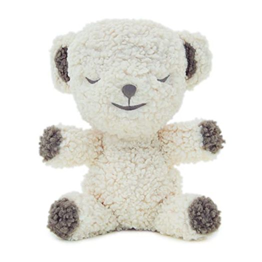 SNOObear White Noise Machine - Cry-Activated Plush Baby Sleep Soother - Cream