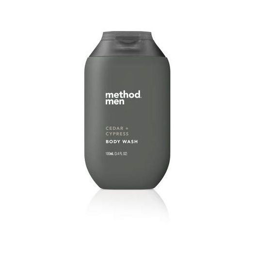 Method Men Cedar + Cypress Body Wash 3.4 Ounces Travel Size