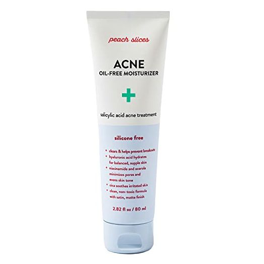 Peach Slices Acne Oil-Free Moisturizer | Prevents Breakouts | Pore Minimizing | Satin Matte Finish | Silicone Free | 2.8 oz