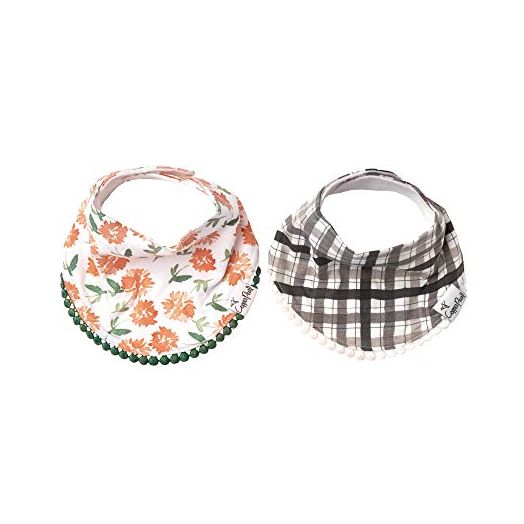 Baby Bandana Drool Bibs for Drooling and Teething 2-Pack Fashion Bibs Gift Set for Girls “Hazel” by Copper Pearl