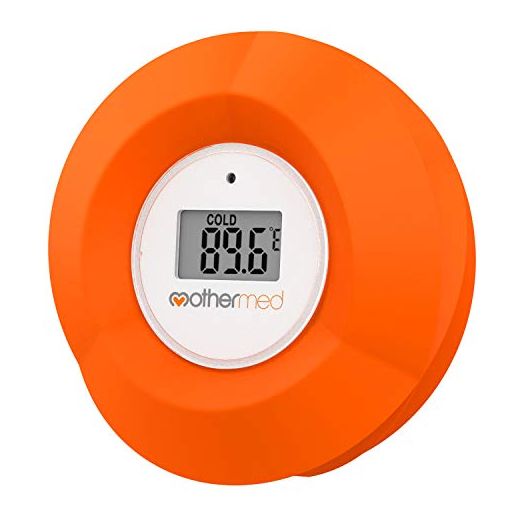 Mothermed Baby Bath Thermometer and Baby Bathtub Thermometers and Floating Toy Swimming Pool Thermometer Red Flower