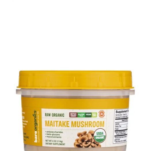 BareOrganics Raw Organic Maitake Mushroom - 4 oz (114 Grams)