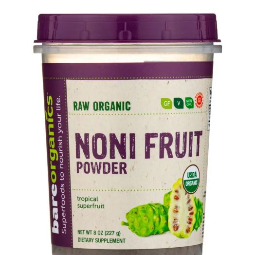 BareOrganics Raw Organic Noni Fruit Powder - 8 oz (277 Grams)