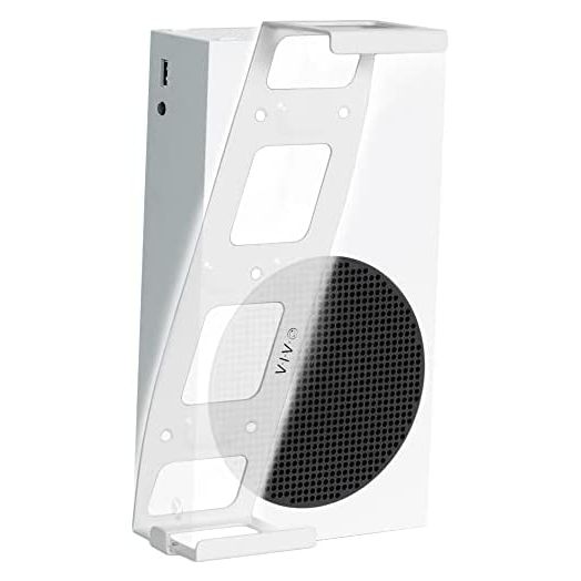 VIVO Steel Wall and Under Desk Mount Bracket Designed for Xbox Series S Gaming Console, Horizontal and Vertical Display, Open Design, White, Mount-XSSU1