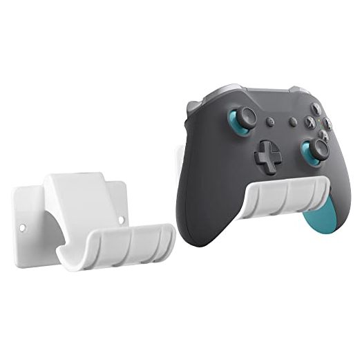VIVO Universal Video Game Controller Wall Mount Holders, Compatible with Playstation, Xbox, NVIDIA, Nintendo Switch Controllers, and More, 2-Pack, White, MOUNT-GM01CW