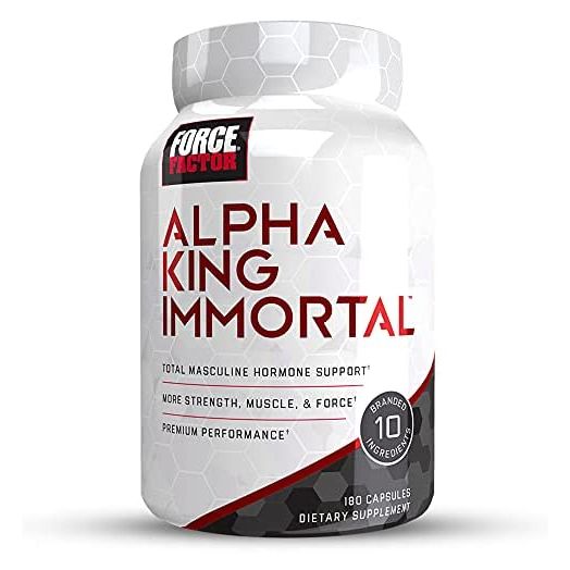 Force Factor Alpha King Immortal Total Hormone Support Testosterone Booster