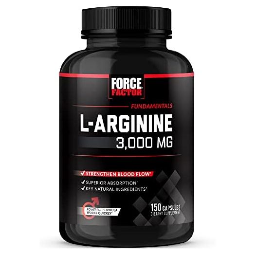 Force Factor L-Arginine Nitric Oxide Supplement with BioPerine