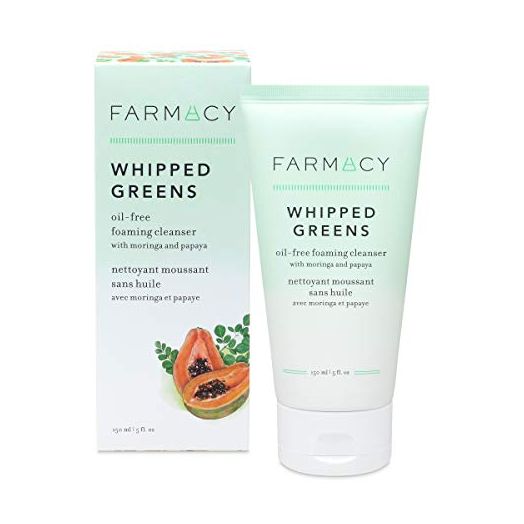 Farmacy Whipped Greens Face Wash - Oil Free Foaming Facial Cleanser for Combination and Oily Skin (5.0 Fl Oz)