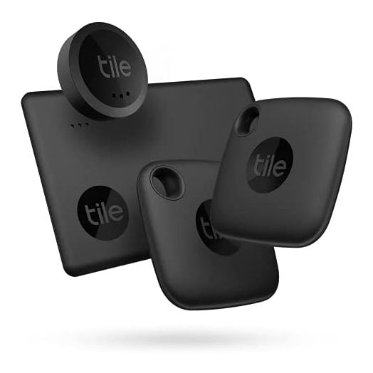 Tile Mate Essentials (2022) 4-Pack (2 Mate, 1 Slim, 1 Stickers)- Bluetooth Tracker & Item Locators for Keys, Wallets, Remotes & More; Easily Find All Your Things.