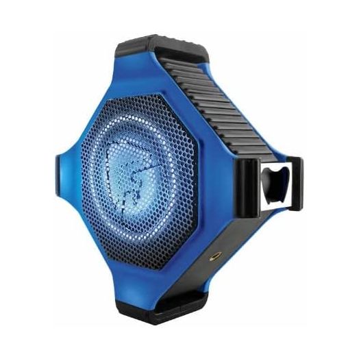 ECOXGEAR EcoEdge Plus GDI-EXEGPL402 Rugged Waterproof Floating Portable Bluetooth Wireless 20 Watt Smart Speaker with Bottle Opener and LED Party Lights (Blue)