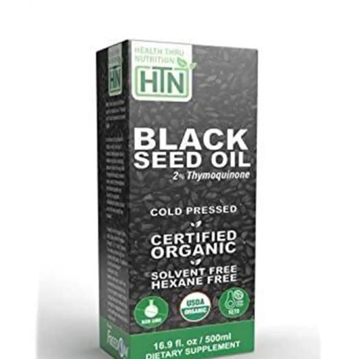 Health Thru Nutrition Black Seed Oil Liquid - 2% Thymoquinone (Cold Pressed) - 16.9 fl. oz (500 ml)