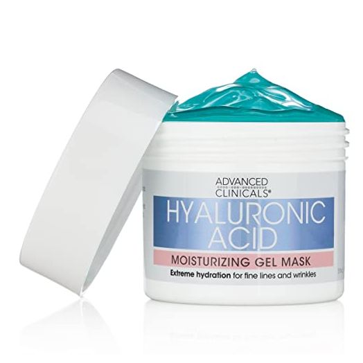 Advanced Clinicals Hyaluronic Acid Gel Facial Mask w/ Collagen, Chamomile & Aloe Vera, 5 oz