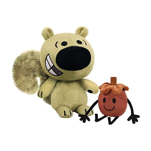 YOTTOY Mo Willems’ Collection/Zoom Squirrel & Acorn Soft Stuffed Plush Toy Pair- 8” & 3” Sitting