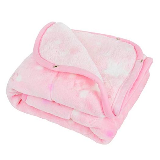 JOIE BEAN Fleece Baby Blanket | Soft Fuzzy Minky Baby Blanket for Infant Newborn | Warm Crib Sleeping Bag Sleep Sack, Swaddle Wrap Blanket for Baby Girls - Pink