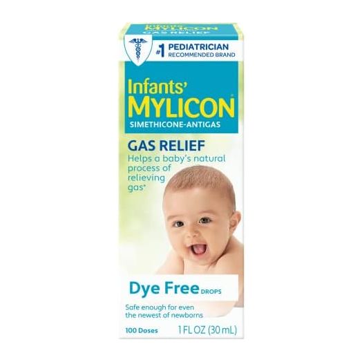 Mylicon Gas Relief Drops for Infants and Babies, Dye Free Formula, 1 Fluid Ounce