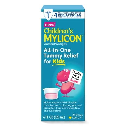 Children's Mylicon All-in-One Tummy Relief for Kids, Bubble Gum Flavor, 4oz
