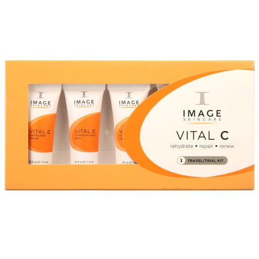 Image Vital C Travel Kit 0.25oz Cleanser, 0.25oz Anti-Aging Serum, 0.25oz Moisturizer SPF 30, 0.25oz Repair Creme, 0.25oz Face Mask - 5 Pc Kit