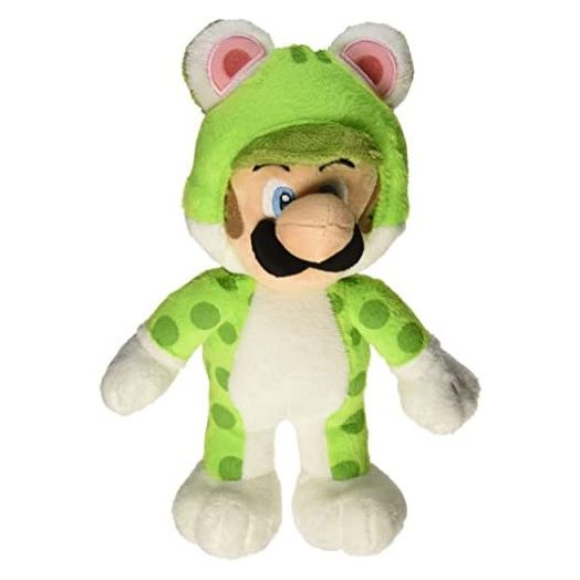 Little Buddy Super Mario Neko Cat Luigi Plush, 10""", Multi-Colored