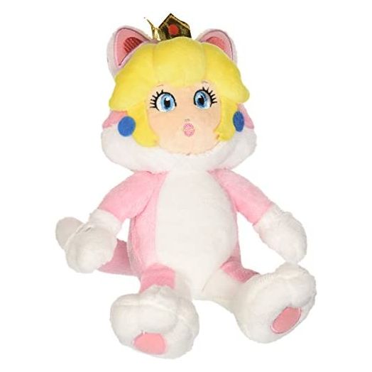 Little Buddy Super Mario Neko Cat Peach Plush, 10"